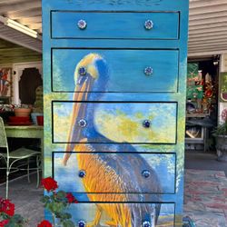A Lone Pelican Inspired Vintage Lingerie Chest 