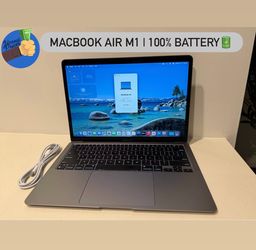 Apple MacBook Air M1 Laptop | 100% Battery🔋 | Excellent Condition w/ Charging Cable⭐️