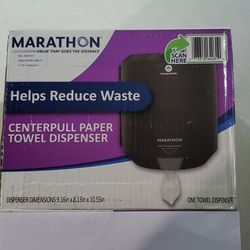 Marathon Centerpull Paper Towel Dispenser, Smoke, 9.15in W x 11.5in D x 8.6in H