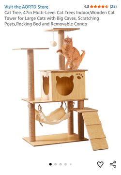 47in Wooden Cat Tree