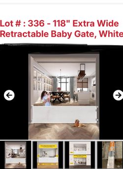33” X 118” BABY/PET RETRACTABLE GATE NEW IN BOX
