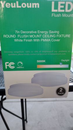 LED Round Flush Mount Ceiling Light - 2 Pk