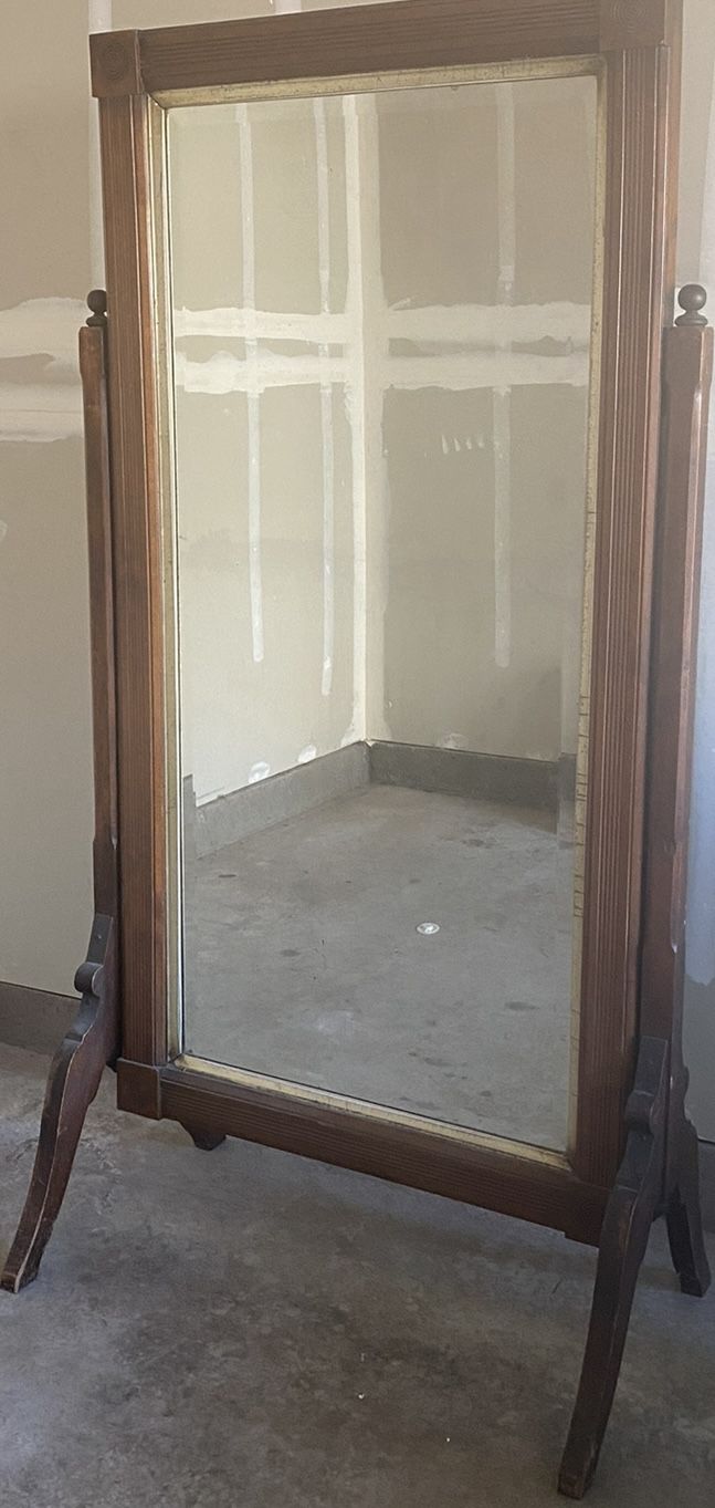 Tall Antique Standing Mirror 