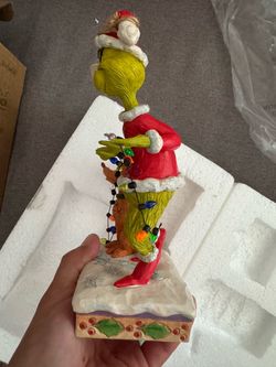 Jim Shore Grinch with Christmas Lights Figurine