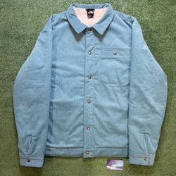 The North Face algae blue Sherpa   Button up jacket