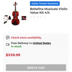 Violin starter kit full size