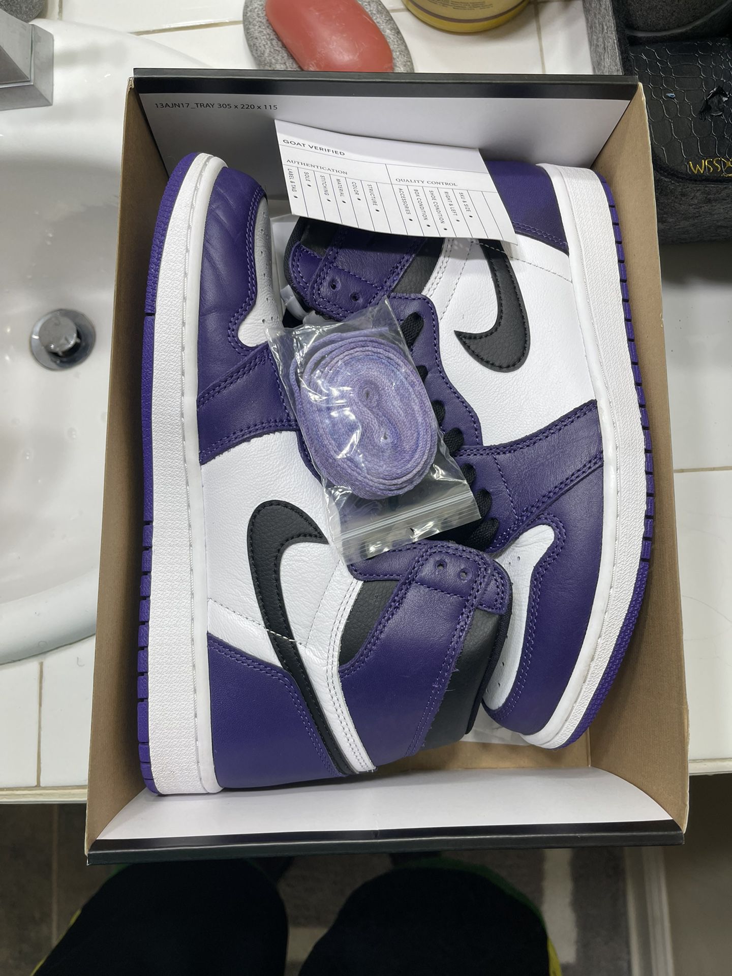 Jordan 1 Court Purple size: 9.5