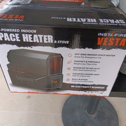 New In Box Vesta Instafire Self Powered Indoor Space Heater