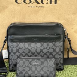 Coach Charles Unisex Camera bag (New) With Wallet (like New)/Bolsa Coach Unisex nueva con Cartera