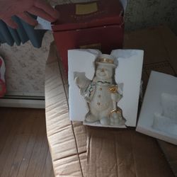 Lenox "Very First Snow" snowman figurine, still in its original box. 