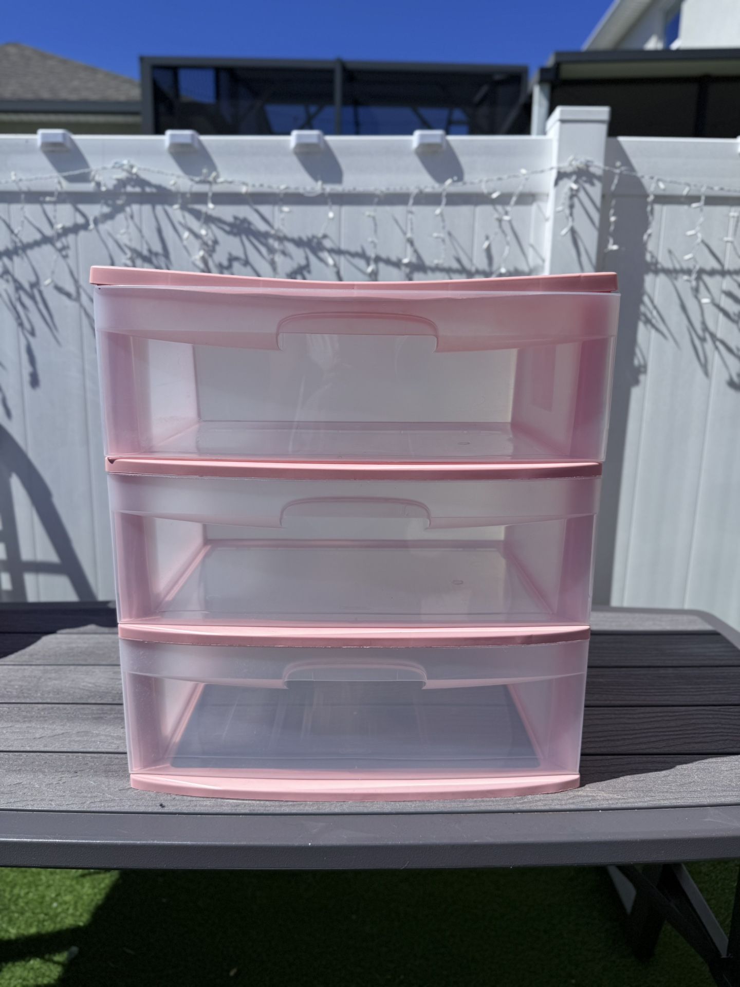 Selling a large pink Sterilite organizer