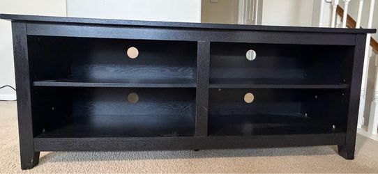 Black Wood TV Stand / Media Console – 58”
