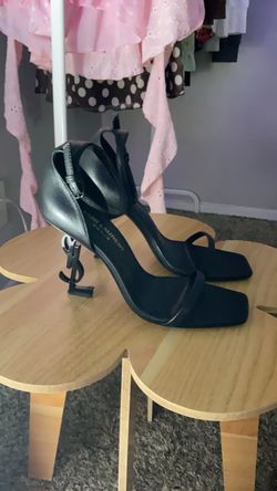YSL black high heels
