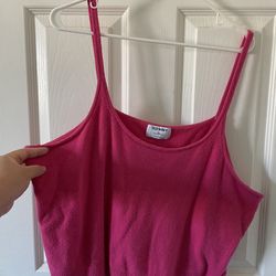 Women’s Plus Size XXL Old Navy Hot Pink Cropped Knit Tank Top