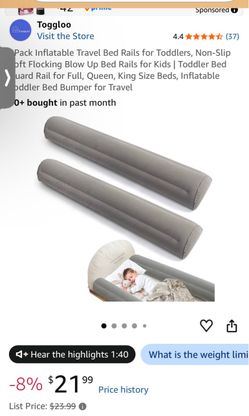 Travel bed inflatable border