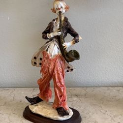 Vintage Clown Figurine Playing Saxophone