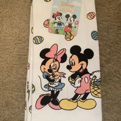 Minnie Mickey Mouse Set Of 2 Easter Kitchen Towels 