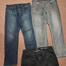 3 Gap Slim Fit Jeans 34x30