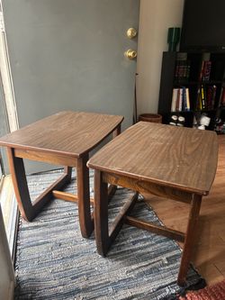 Dark Wood Side Tables