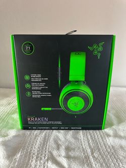 Razer Kraken Green Wired Gaming Headset 7.1 Surround Sound Mint