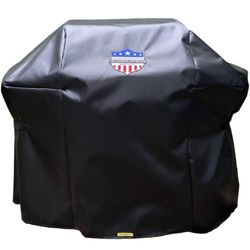 CHILL THE GRILL Fire Resistant 54 Inch Black BBQ Grill Cover, Waterproof & UV Resistant
