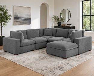 Thomasville Lowell 6-Piece Modular Sectional – Dark Gray