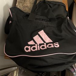 Black/Pink Adidas Duffle Bag