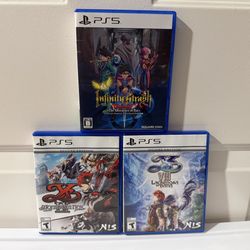 Y’s 8 & 9 / Dragon Quest Infinity Strash 3 game lot PS5