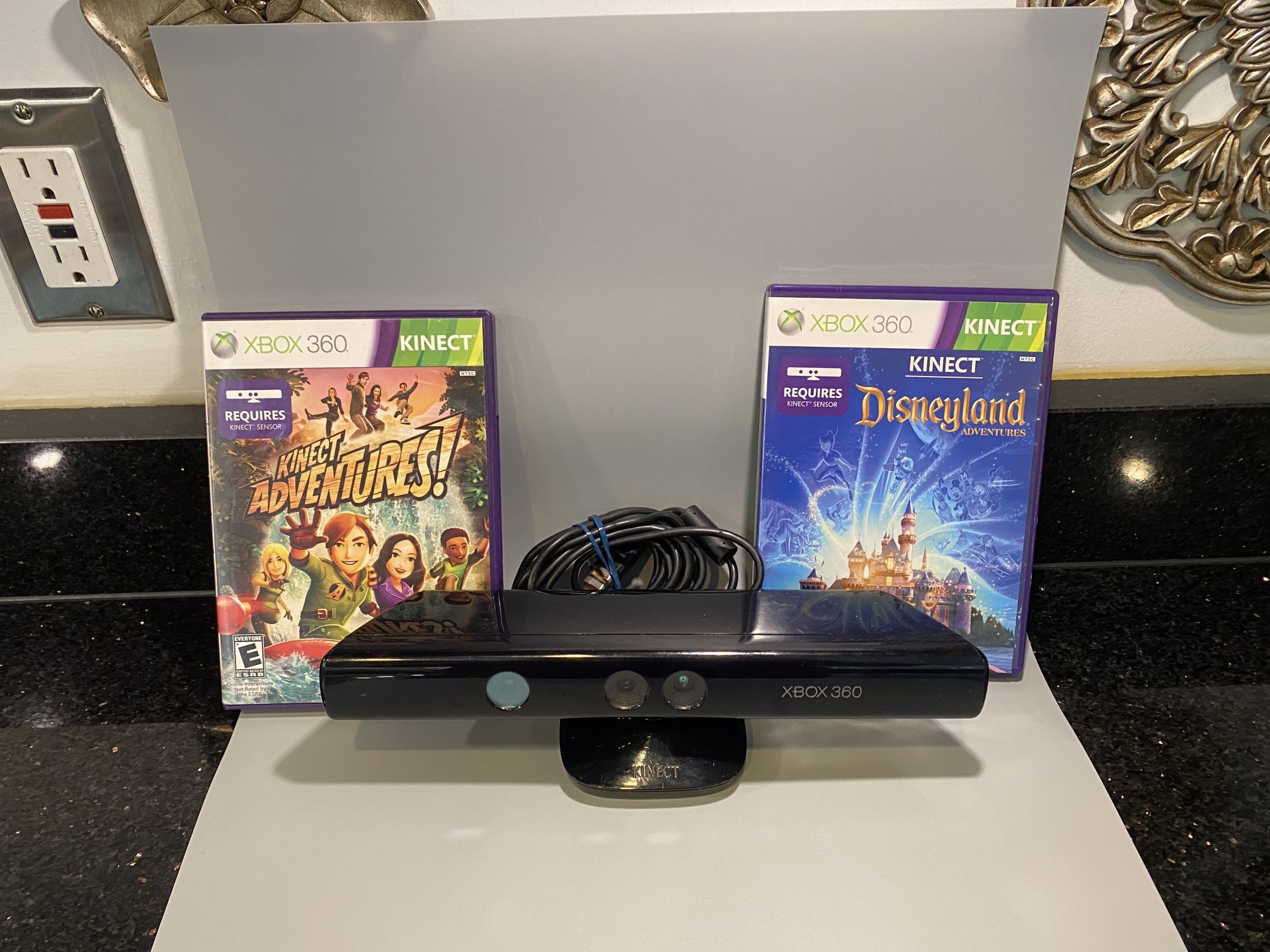 Microsoft Xbox 360 Kinect Sensor w/Kinect Adventures & Kinect Disneyland Games