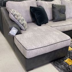 Two Tone Bilgray Cozy Sectional Couch💥 Brand New⚡️ Delivery Fast👍 Financing✅