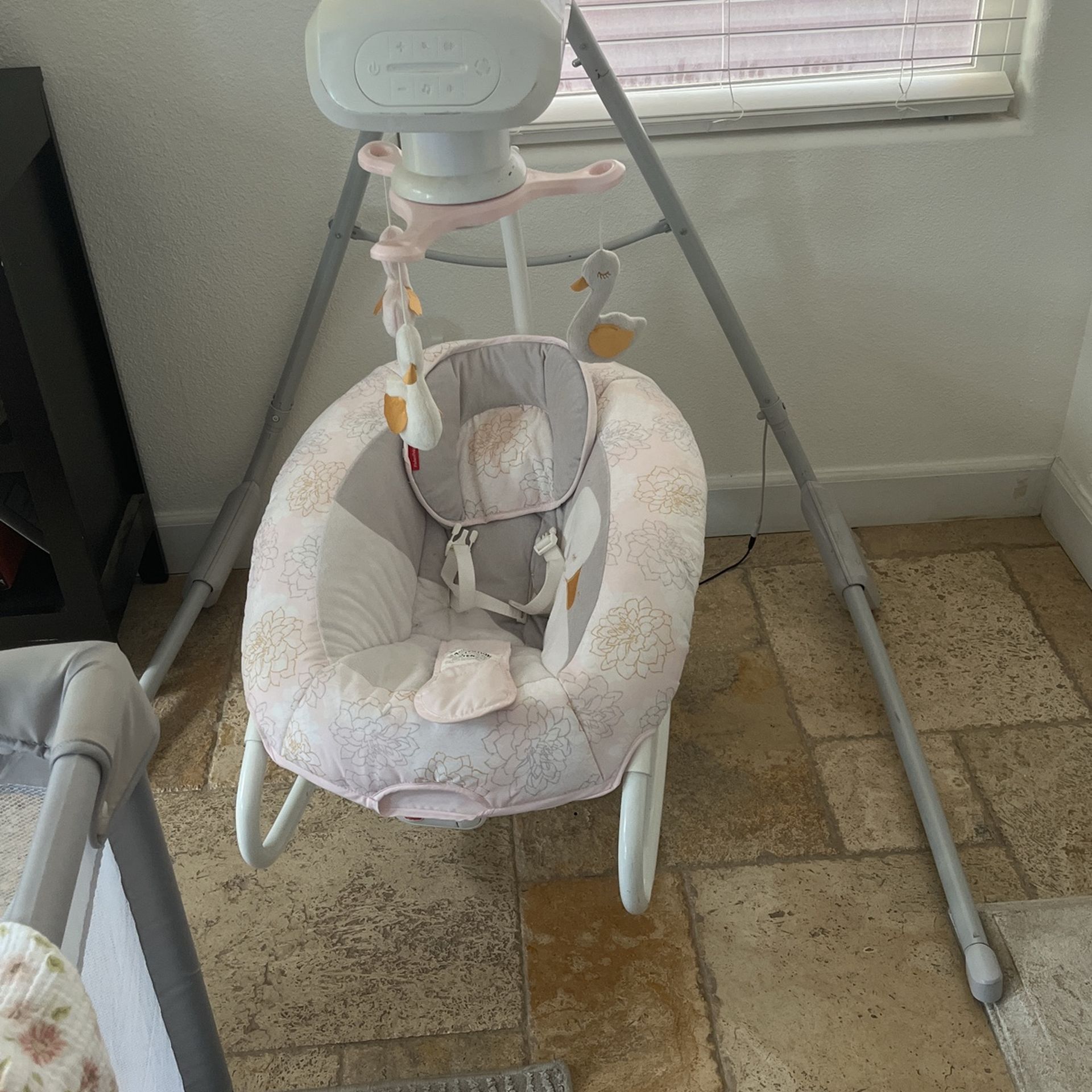 Pink Baby Swing