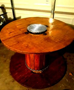 . Custome built bbq table. Propane ready and electric if no propane is needed