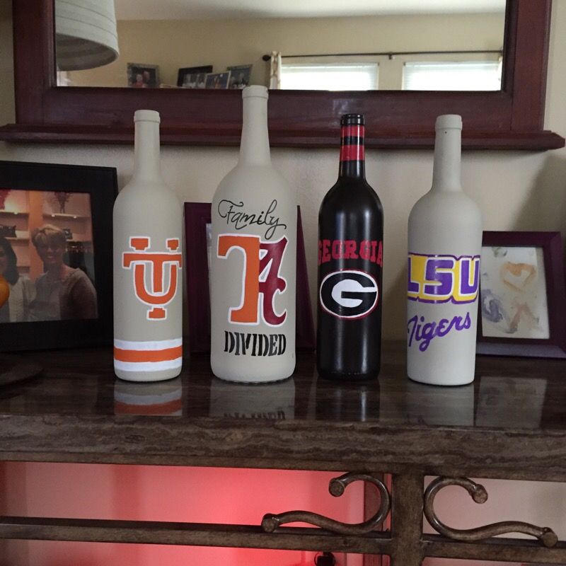Decor wine bottles