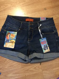 Wax jean shorts