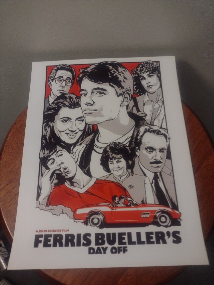 BRAND NEW!💯 FERRIS BUELLER'S DAY OFF CLASSIC RETRO ULTRA PREMIUM GLOSSY 8.5x11 COLOR ART WALL/LOCKER MOVIE REPRINT POSTER!🤩