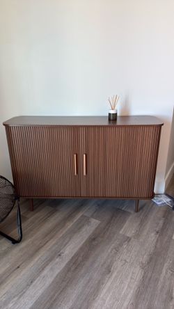 47” Buffet storage sideboard walnut finish