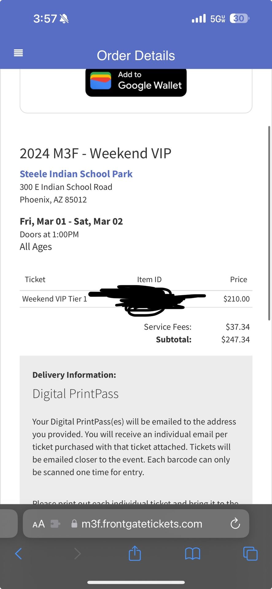 M3F Weekend VIP Tier 1 Ticket