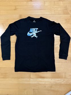 Nike black long sleeve shirt with blue graphic abominable snowman