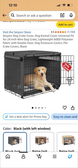 24 inch dog crate cover ONLY
