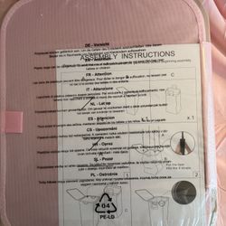 Pink Laundry Basket With Wheels 