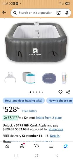 RELXTIME Inflatable Hot Tub Spa