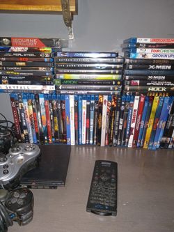 new blue ray and DVD collection. and ps2