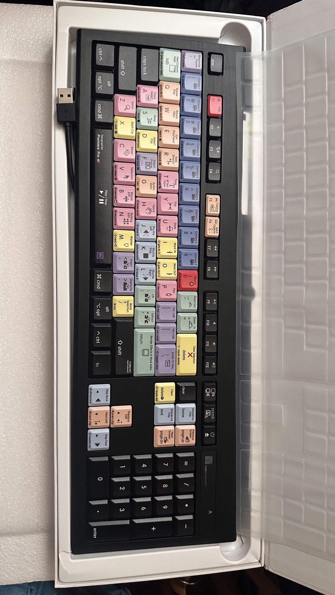 LogicKeyboard ASTRA 2 Series PC Wired Keyboard for Adobe Premiere Pro CC US Mint