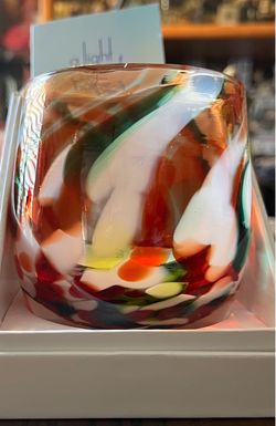 Glassybaby “Fruitcake” Multicolor Art Glass Votive Candle Holder