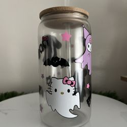 Halloween Hello Kitty Glass Cup