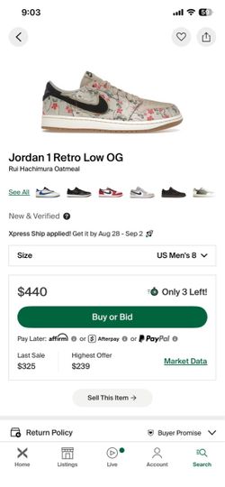 Jordan 1 Low-Rui Hatchimura-Brand New-Size 8M-$500