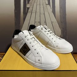 Fendi FF Low Top Leather Authentic 