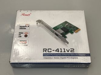 Rosewill Gigabit PCI Express Ethernet RJ45 Network Adapter RC-411v2 New/Sealed - $19