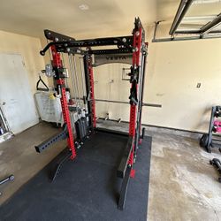 Vesta Fitness PRO SERIES Ultimate Half Rack Functional Trainer w/Smith Machine Bar | 320lb Stack | Gym Equipment | Fitness | Commercial | Squat Rack 