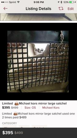 Limited 👜Michael kors mirror large satchel